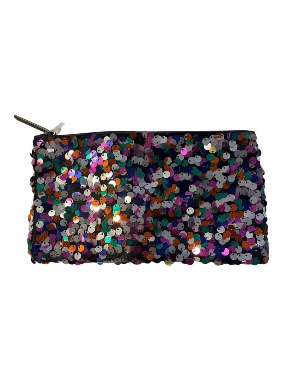 NWOT MAC Cosmetics MAC Sparkle Sequin MultiColor Makeup Cosmetic Zipper Bag